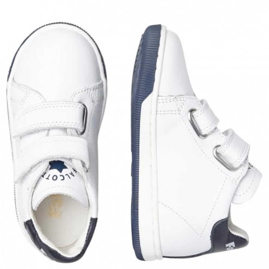 FALCOTTO Adam VL White Leather Sneakers for Men - Comfortable Casual Shoes