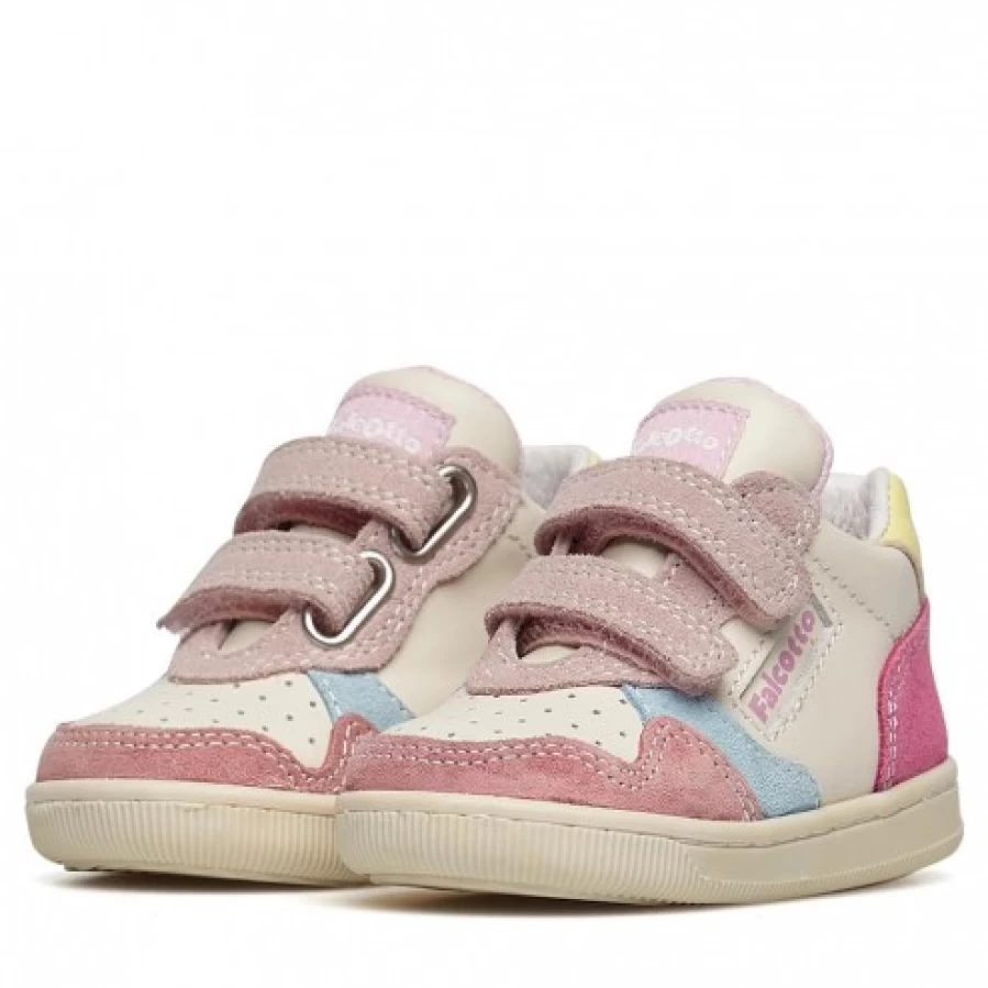 FALCOTTO Klip Vl. Pink Leather Suede Sneakers for Women - Comfortable Casual Shoes