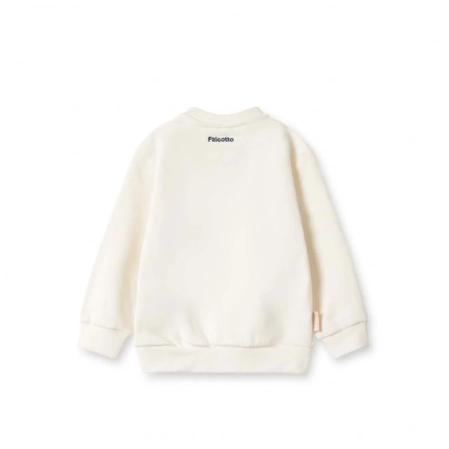 FALCOTTO White Cotton Sweatshirt for Men & Women - Comfortable Casual Pullover