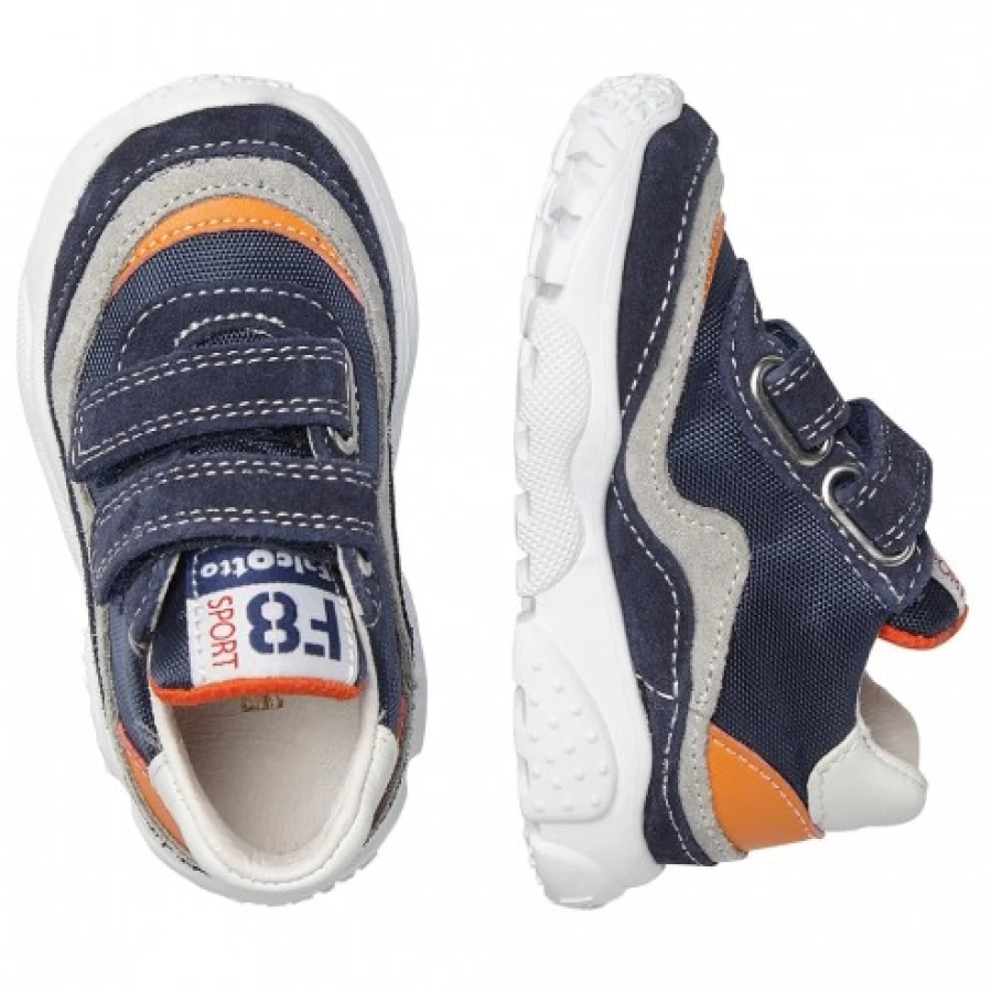 FALCOTTO Amantea VL Navy Suede & Technical Fabric Sneakers for Men/Women - Comfortable Lightweight Walking Shoes