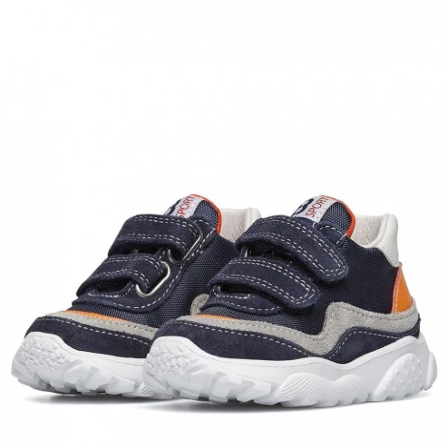 FALCOTTO Amantea VL Navy Suede & Technical Fabric Sneakers for Men/Women - Comfortable Lightweight Walking Shoes