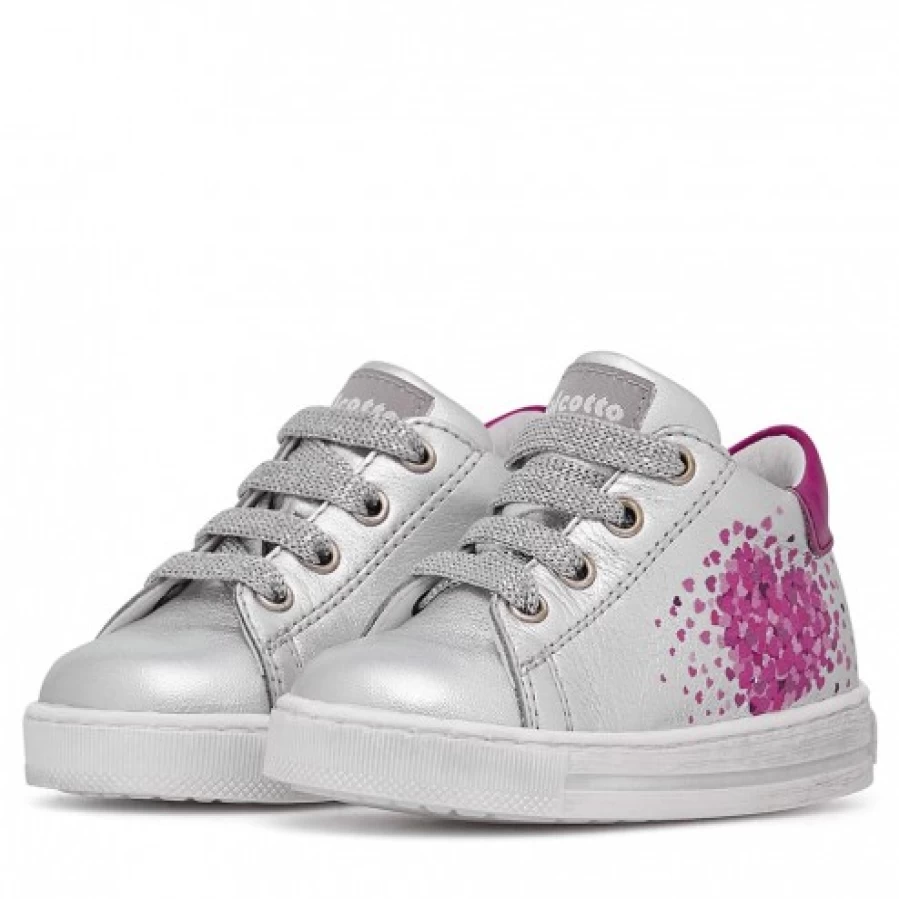 FALCOTTO Corrason Silver Leather Sneakers for Men/Women - Comfortable & Stylish Casual Shoes