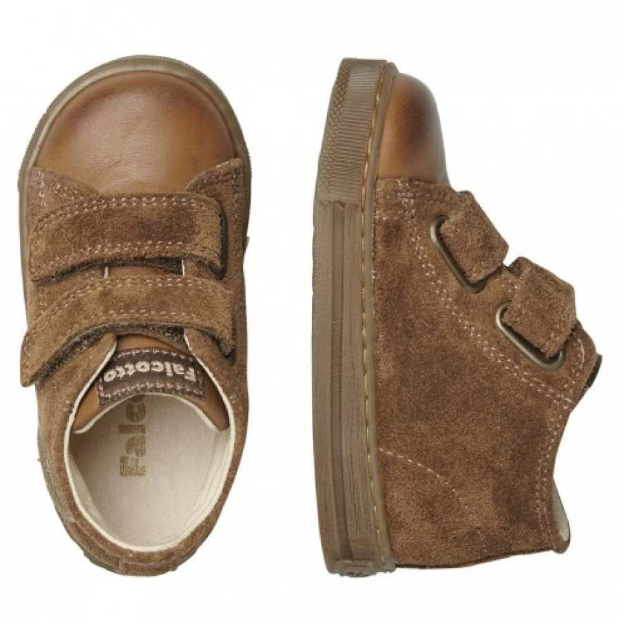 FALCOTTO Michael Brown Leather Suede Casual Sneakers for Men - Comfortable Stylish Shoes