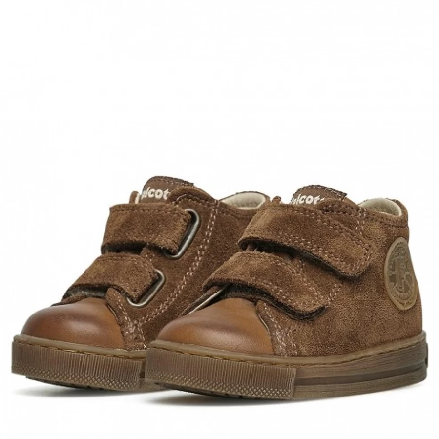 FALCOTTO Michael Brown Leather Suede Casual Sneakers for Men - Comfortable Stylish Shoes