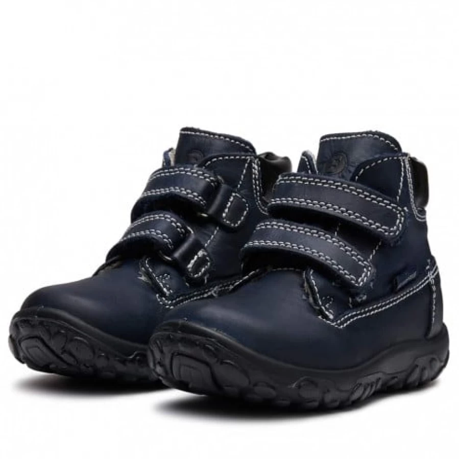 FALCOTTO Women's Blue Calfskin Ankle Boots with Chunky Sole - Stylish Winter Footwear