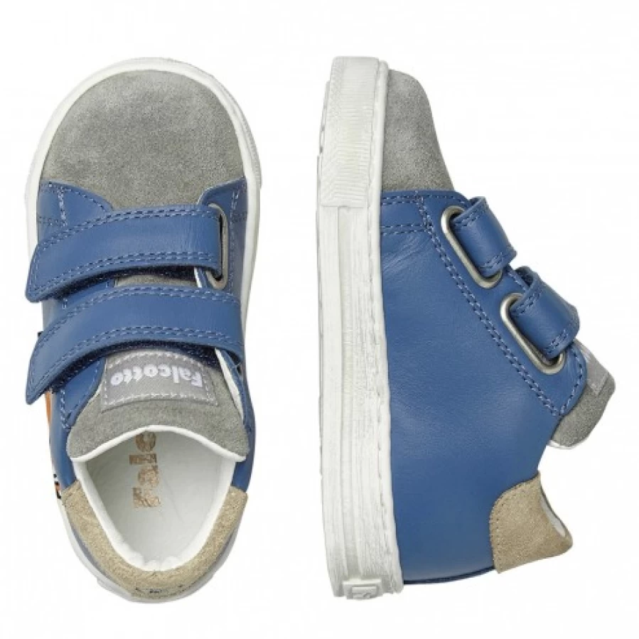 FALCOTTO Filisi VL Light Blue-Grey Leather Suede Casual Sneakers for Men & Women