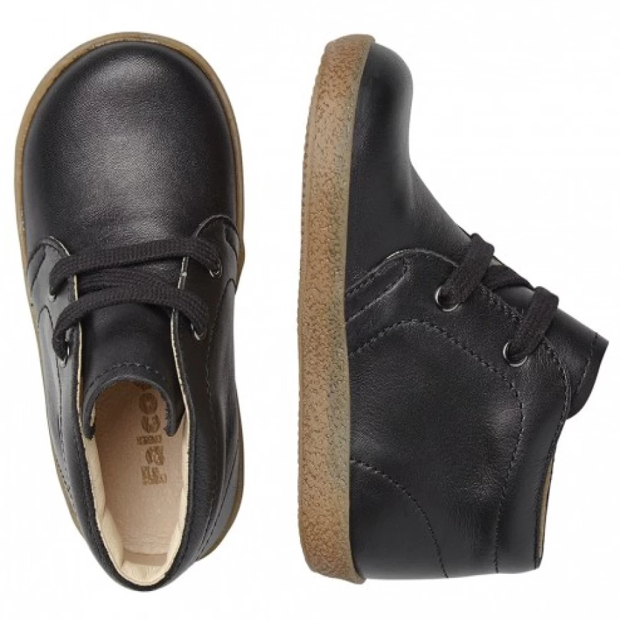 FALCOTTO Conte Men's Black Nappa Leather Lace-Up Dress Shoes - Premium Italian Craftsmanship