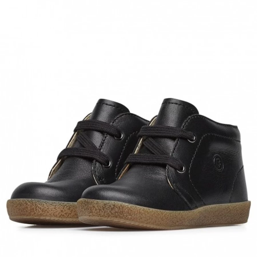 FALCOTTO Conte Men's Black Nappa Leather Lace-Up Dress Shoes - Premium Italian Craftsmanship