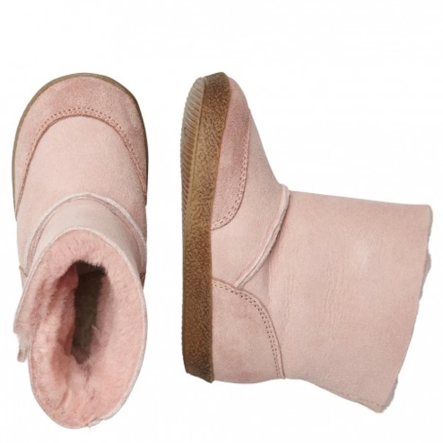 FALCOTTO Carl Antique Rose Leather Boots for Kids - Vintage Style Ankle Booties