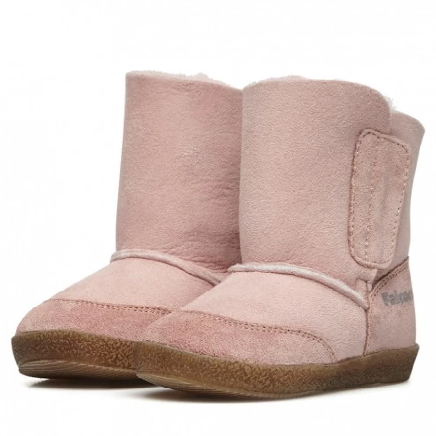 FALCOTTO Carl Antique Rose Leather Boots for Kids - Vintage Style Ankle Booties