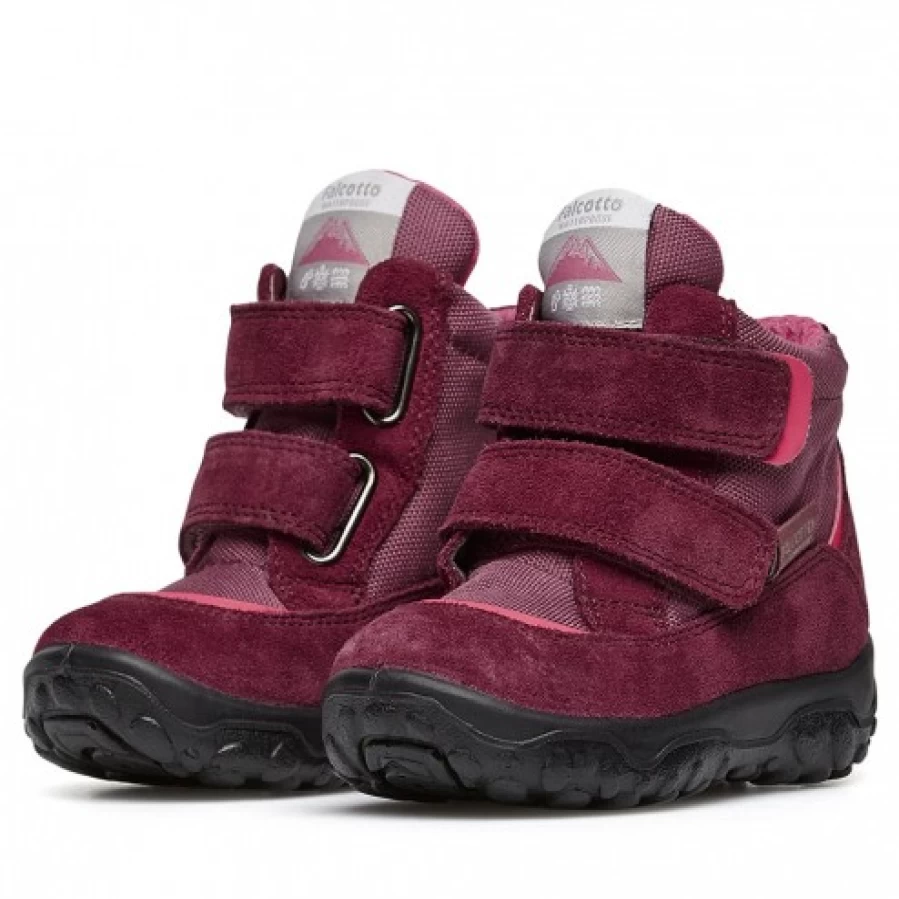 FALCOTTO Stormye Waterproof Padded Winter Boots for Kids - Red Cold Weather Footwear