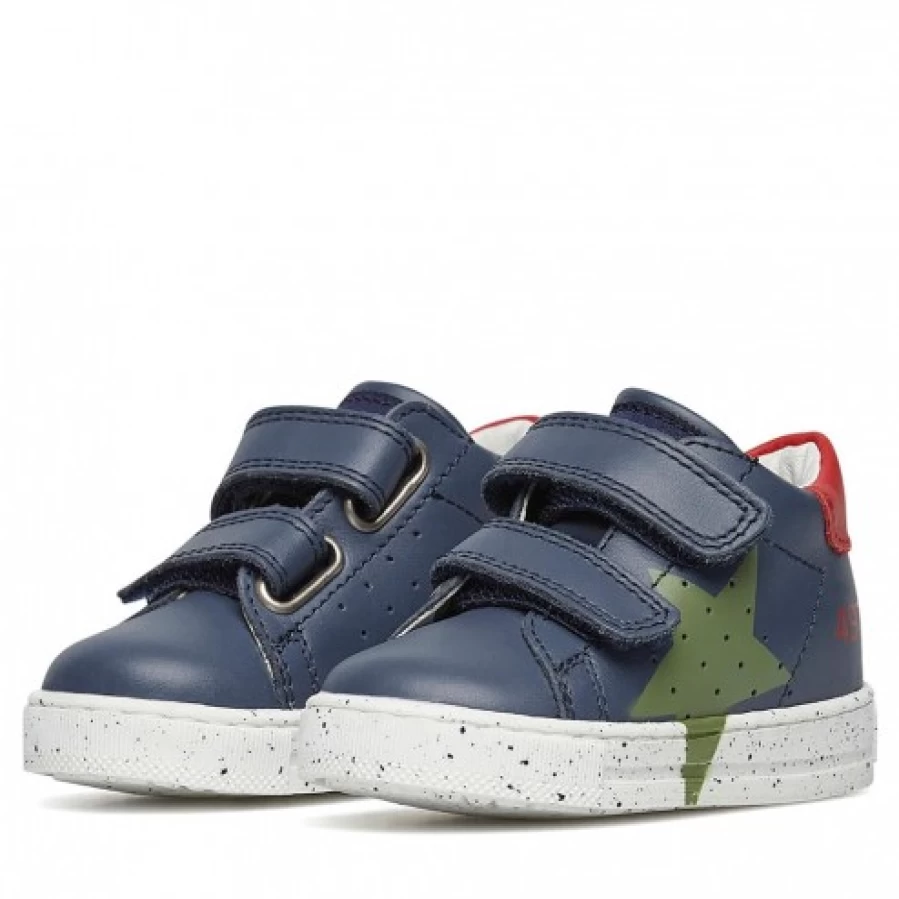 FALCOTTO Salazar VL Blue-Green Leather Sneakers for Men | Comfortable & Stylish Casual Shoes