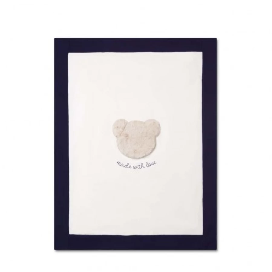 FALCOTTO Baby Crib Cover - Breathable White & Blue Nursery Canopy for Safe Infant Sleep