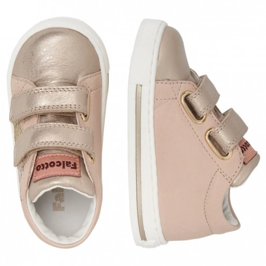 FALCOTTO Lilimi VL Powder Pink Leather Sneakers for Women - Comfortable & Stylish Casual Shoes