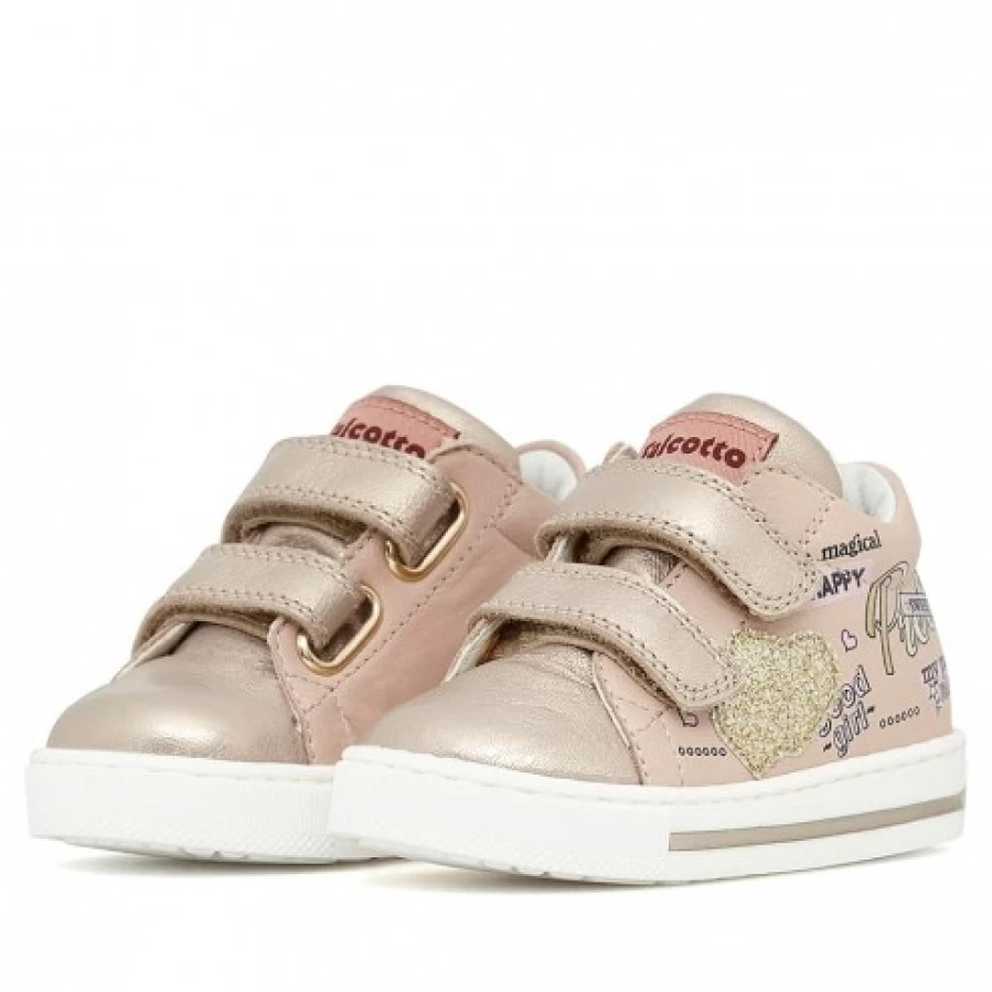 FALCOTTO Lilimi VL Powder Pink Leather Sneakers for Women - Comfortable & Stylish Casual Shoes
