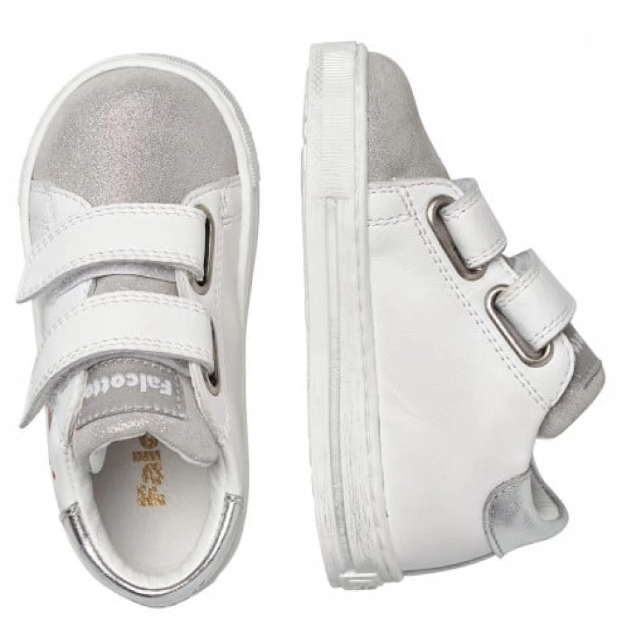 FALCOTTO Corrason VL Silver-White Leather Suede Sneakers for Men and Women