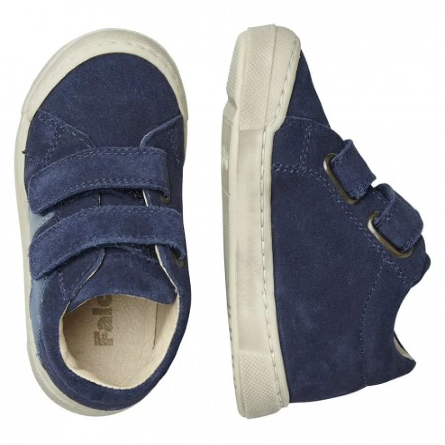 FALCOTTO Gazer VL Navy Leather and Suede Sneakers for Men - Comfortable Casual Shoes