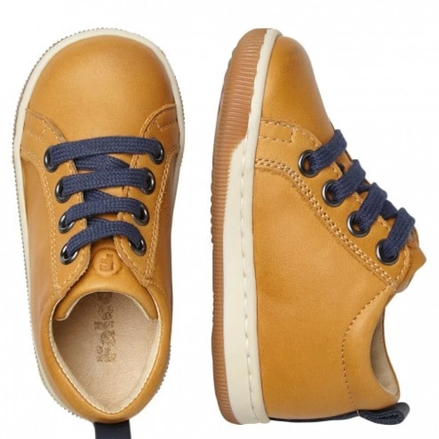 FALCOTTO Haley Sneakers for Kids - Pumpkin & Navy Colorway - Comfortable Lightweight Shoes