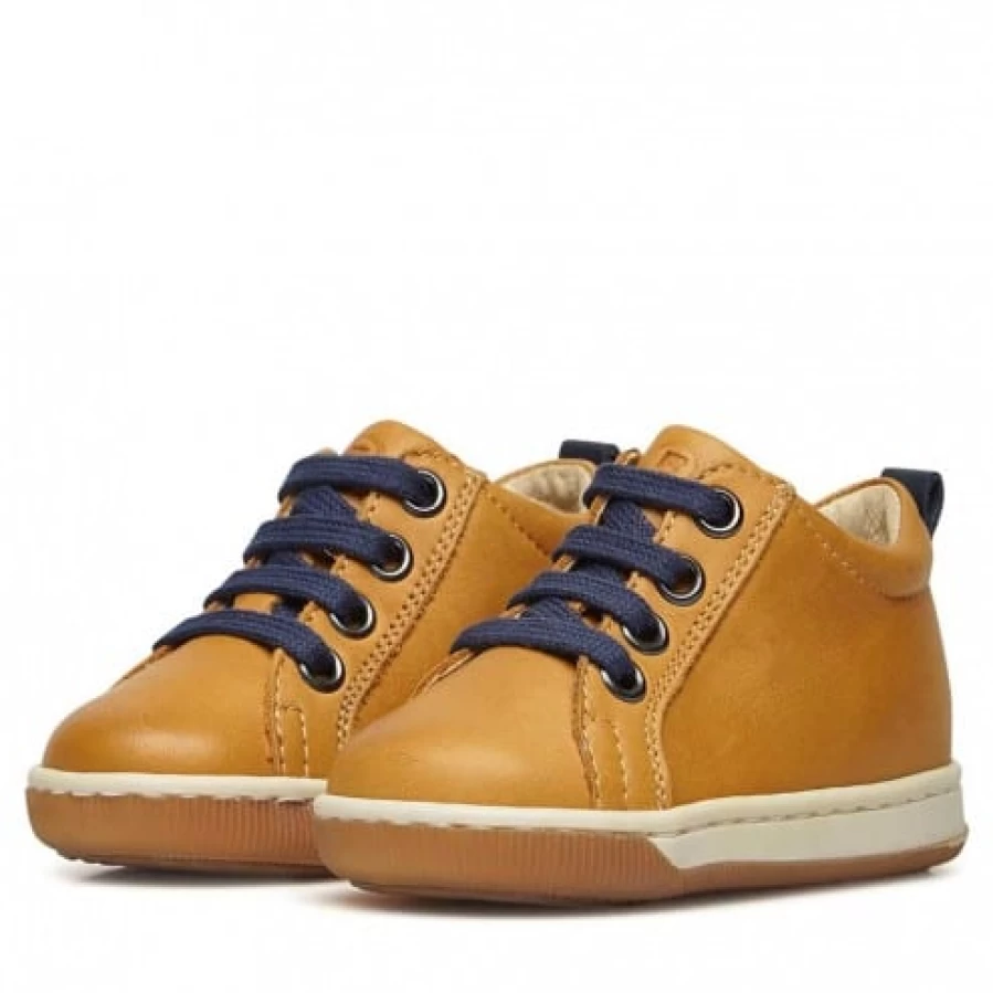 FALCOTTO Haley Sneakers for Kids - Pumpkin & Navy Colorway - Comfortable Lightweight Shoes