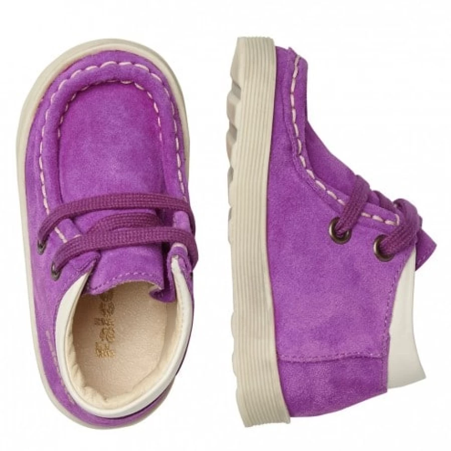 FALCOTTO Yorkeries Purple Suede Shoes for Kids - Soft & Comfortable