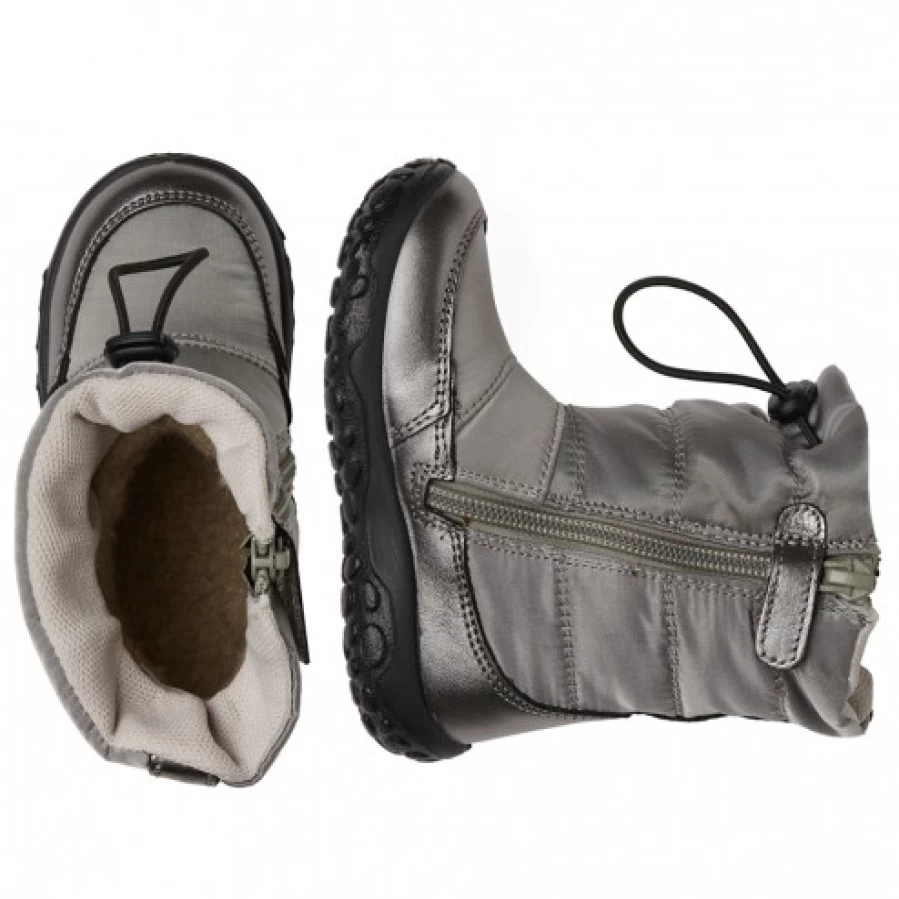 FALCOTTO Grey Padded Boots for Kids - Warm Winter Poznurr WP Snow Boots