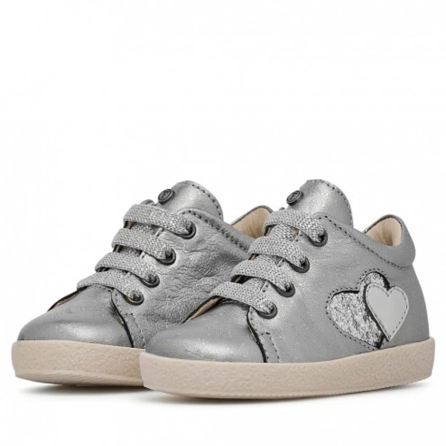 FALCOTTO Molley Silver Leather Sneakers for Men/Women - Stylish & Comfortable