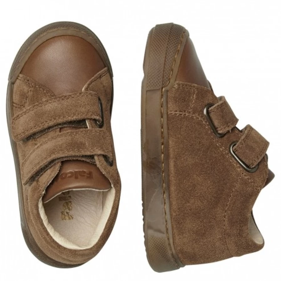 FALCOTTO Brown Leather & Suede Sneakers - Stylish Men's/Women's Casual Shoes