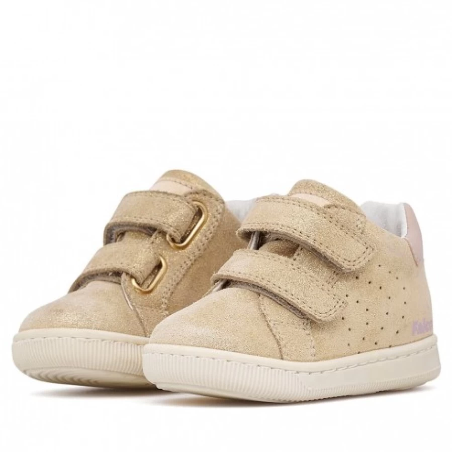 FALCOTTO Kiner VL Leather Suede Sneakers for Women - Platinum Powder Pink Comfortable Casual Shoes