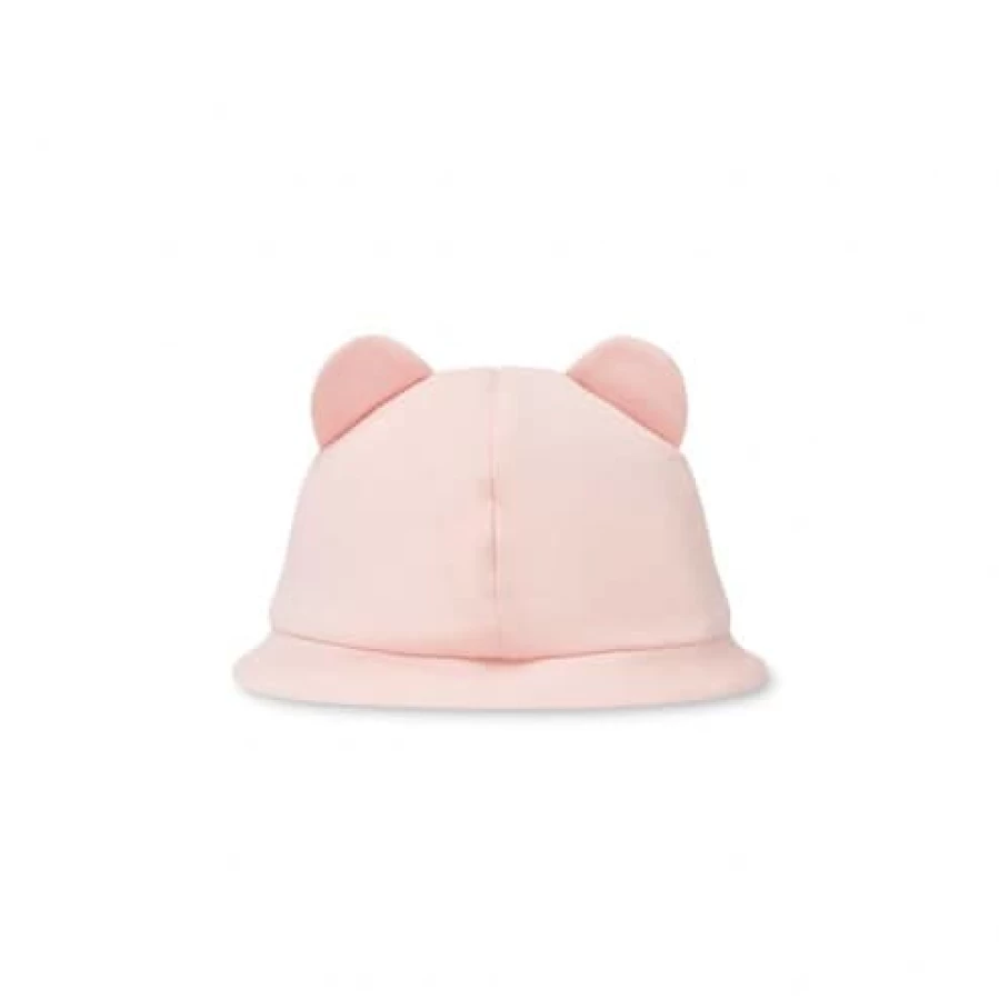 FALCOTTO Pink Knit Hat with Bunny Ears for Women - April Spring Beanie