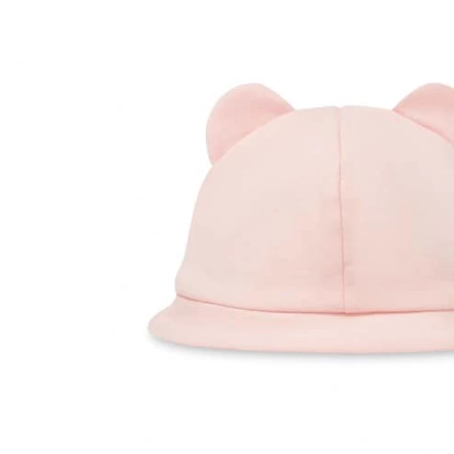 FALCOTTO Pink Knit Hat with Bunny Ears for Women - April Spring Beanie