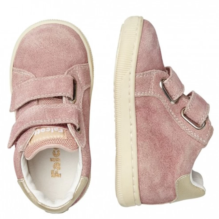 FALCOTTO Kiner VL Pink Platinum Leather Suede Sneakers for Women Men Comfortable Casual Shoes