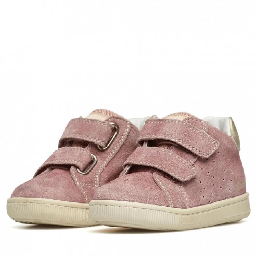 FALCOTTO Kiner VL Pink Platinum Leather Suede Sneakers for Women Men Comfortable Casual Shoes
