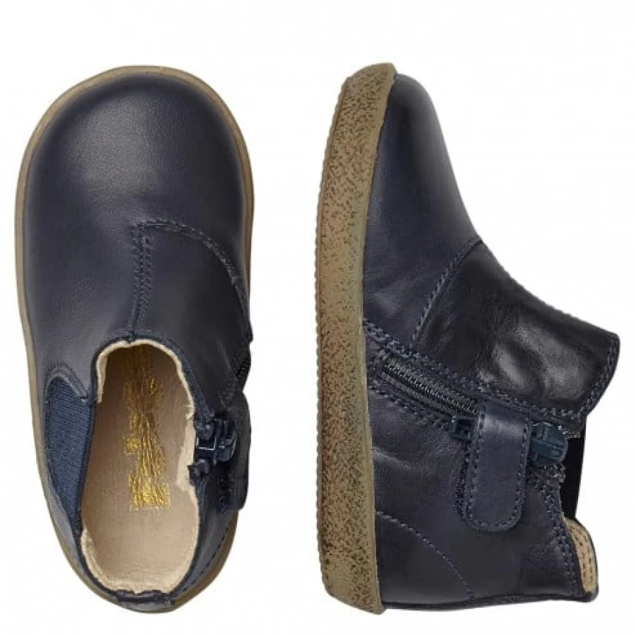 FALCOTTO Calvin Blue Ankle Boots for Kids | Waterproof Winter Boots with Non-Slip Sole