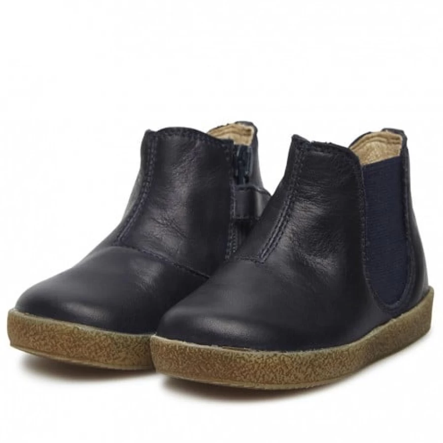 FALCOTTO Calvin Blue Ankle Boots for Kids | Waterproof Winter Boots with Non-Slip Sole