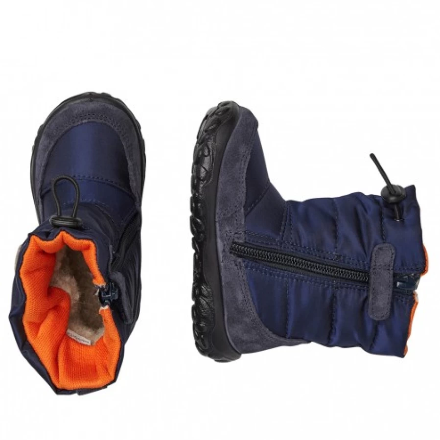 FALCOTTO Poznurr Bear Padded Winter Boots for Kids - Charcoal Grey Waterproof Snow Boots