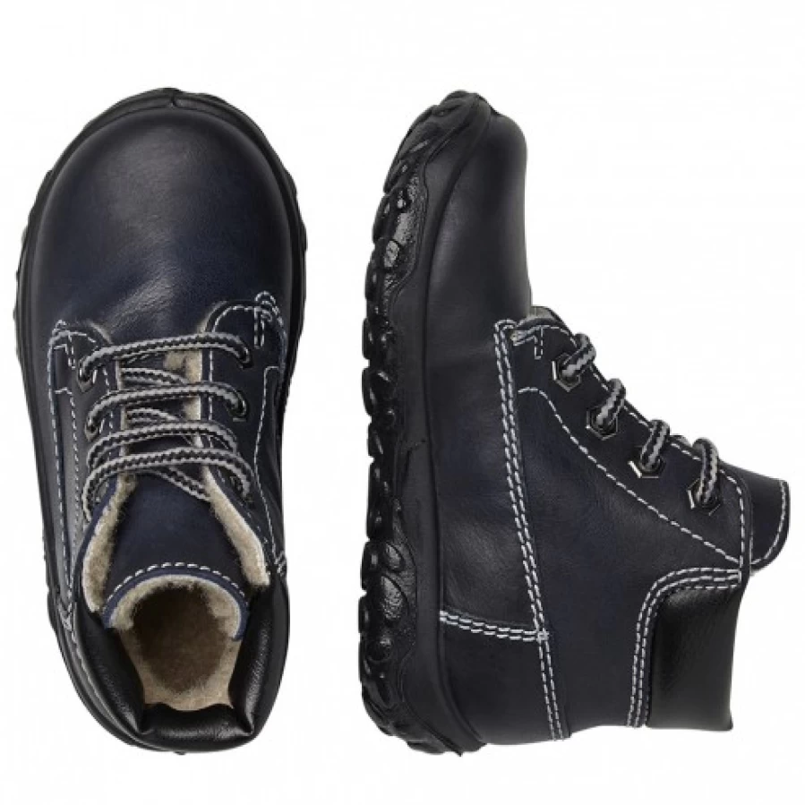 FALCOTTO Blue Nubuck Chunky Sole Ankle Boots for Women | Comfortable & Stylish