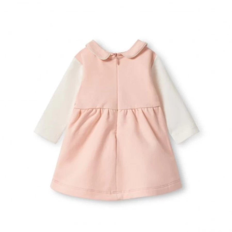 FALCOTTO Floralie Pink and Off White Textile Dress for Women