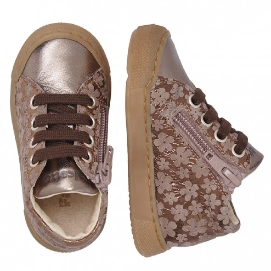 FALCOTTO Snopes Zip Sneakers in Dove Grey - Leather & Suede Casual Shoes for Men/Women