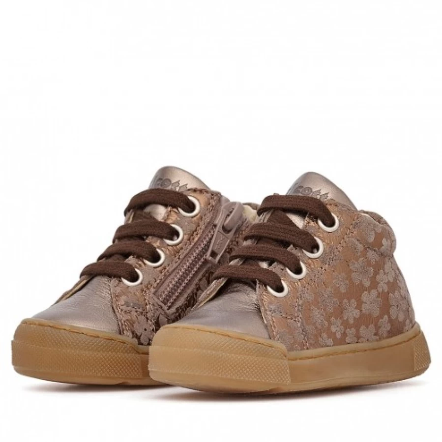 FALCOTTO Snopes Zip Sneakers in Dove Grey - Leather & Suede Casual Shoes for Men/Women