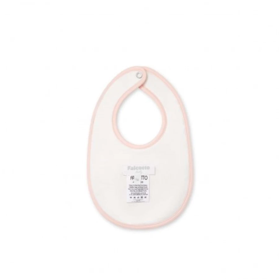 FALCOTTO Dixie Baby Bib - Soft Cream White Feeding Bib for Infants