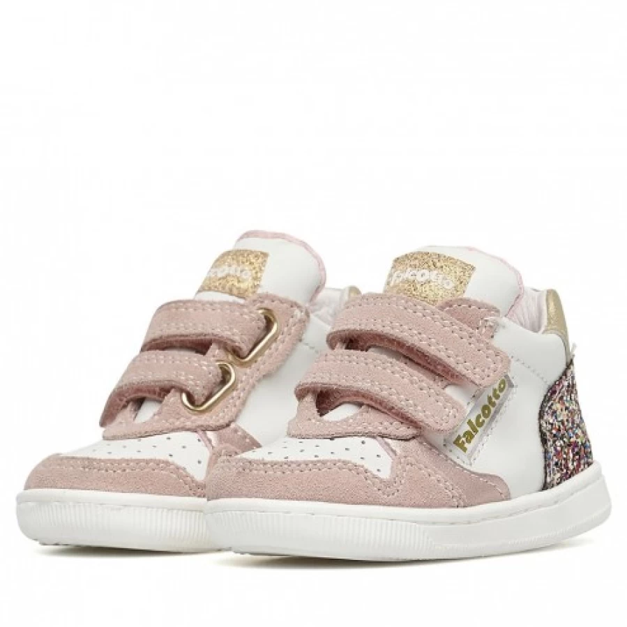 FALCOTTO Klip Vl. Pink Leather Suede Sneakers for Women - Comfortable Casual Shoes
