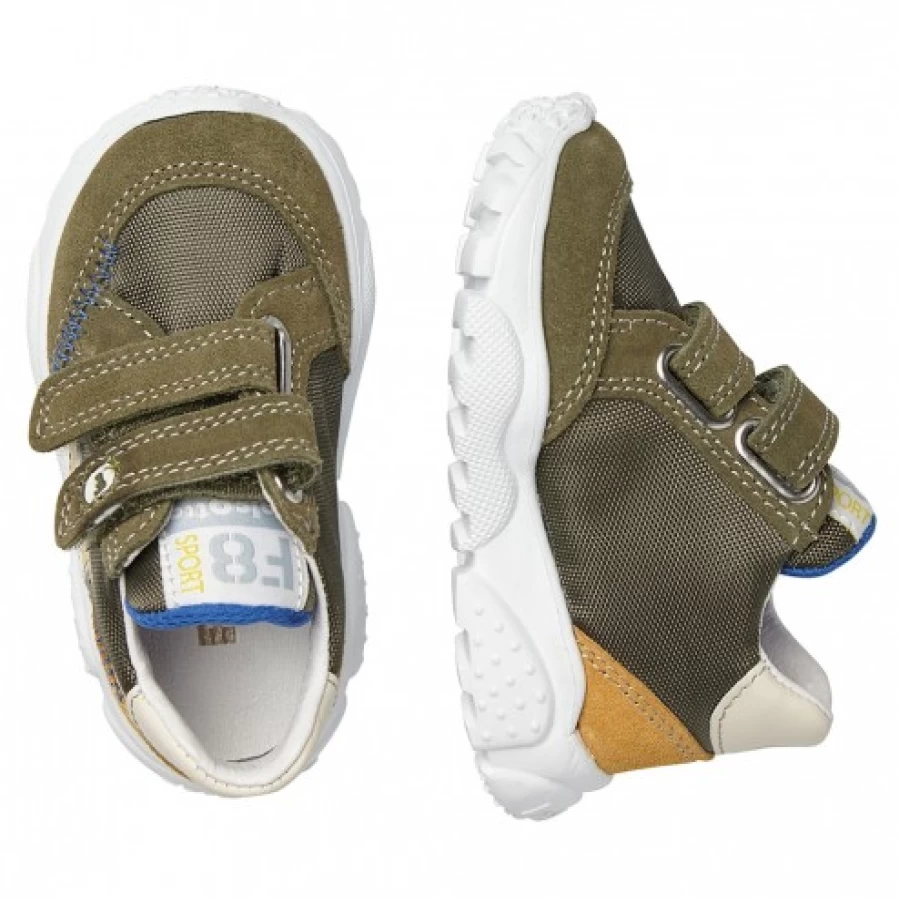 FALCOTTO Amantea Star VL Suede Fabric Sneakers in Army Green - Comfortable Casual Shoes for Men and Women