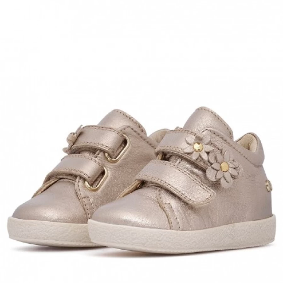 FALCOTTO Quiqua Powder Pink Leather Sneakers for Women - Comfortable & Stylish Casual Shoes