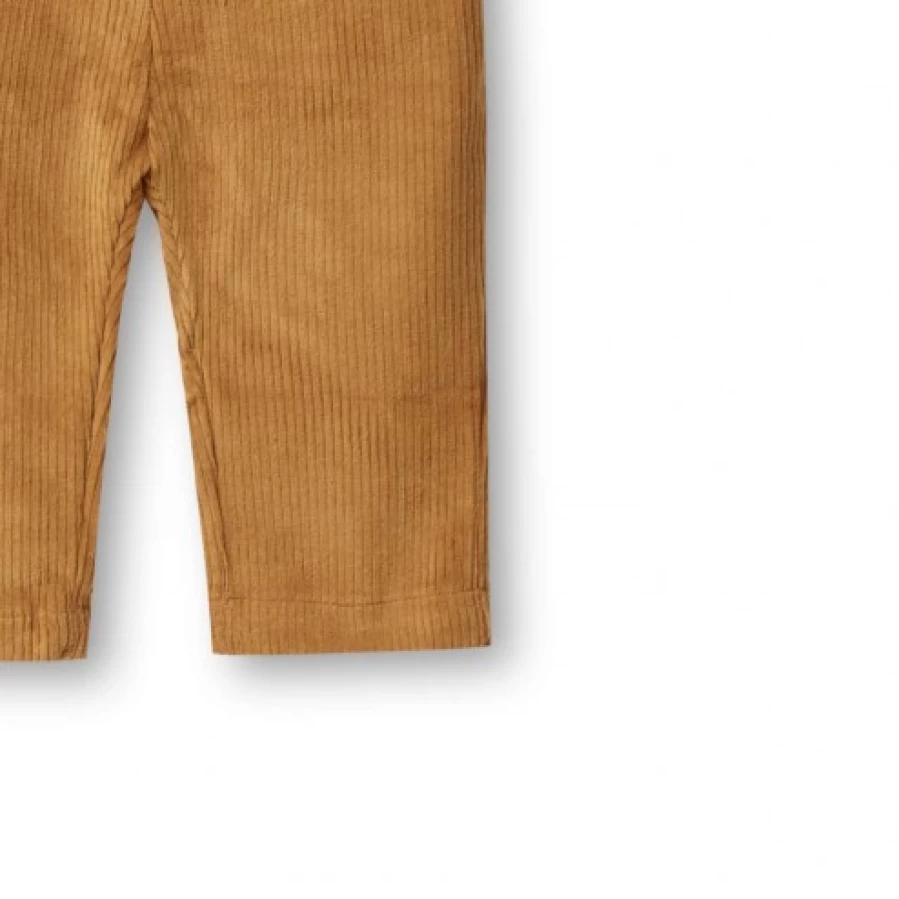 FALCOTTO Roy Velvet Trousers for Women - Soft High-Waisted Comfort Pants in Cognac Brown