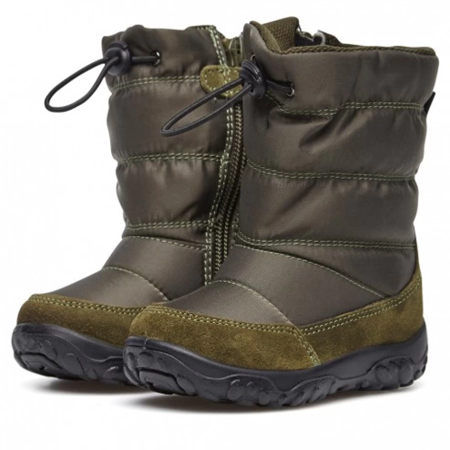 FALCOTTO Poznurr Waterproof Padded Winter Boots for Kids - Green Outdoor Snow Shoes