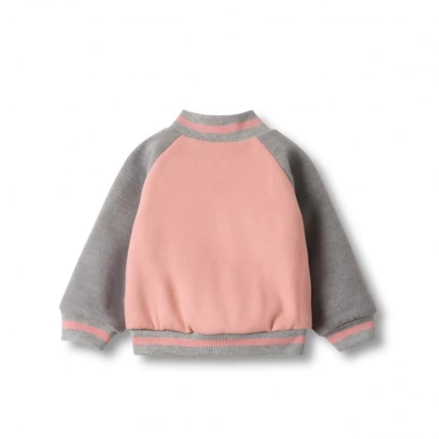 FALCOTTO Ola Grey-Pink Jacket for Kids - Lightweight Waterproof Windbreaker