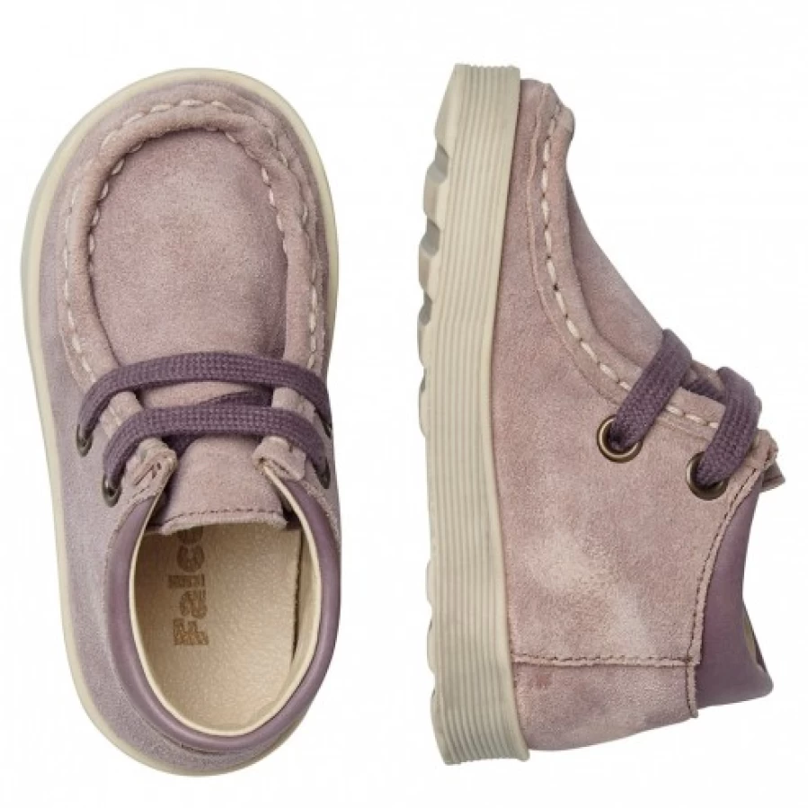 FALCOTTO Yorkeries Pink Suede Shoes for Kids - Soft & Comfortable Toddler Footwear