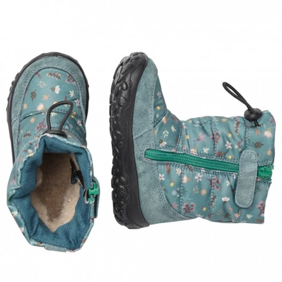 FALCOTTO Poznurr Waterproof Padded Winter Boots for Kids - Mint Green Insulated Snow Boots