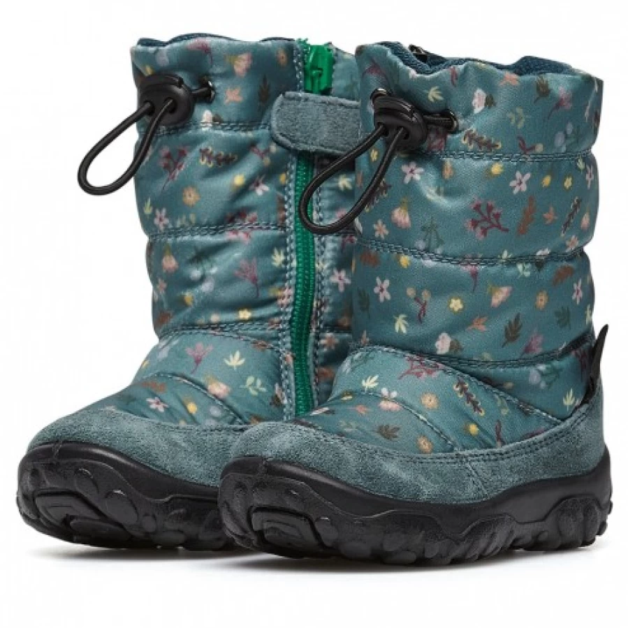 FALCOTTO Poznurr Waterproof Padded Winter Boots for Kids - Mint Green Insulated Snow Boots