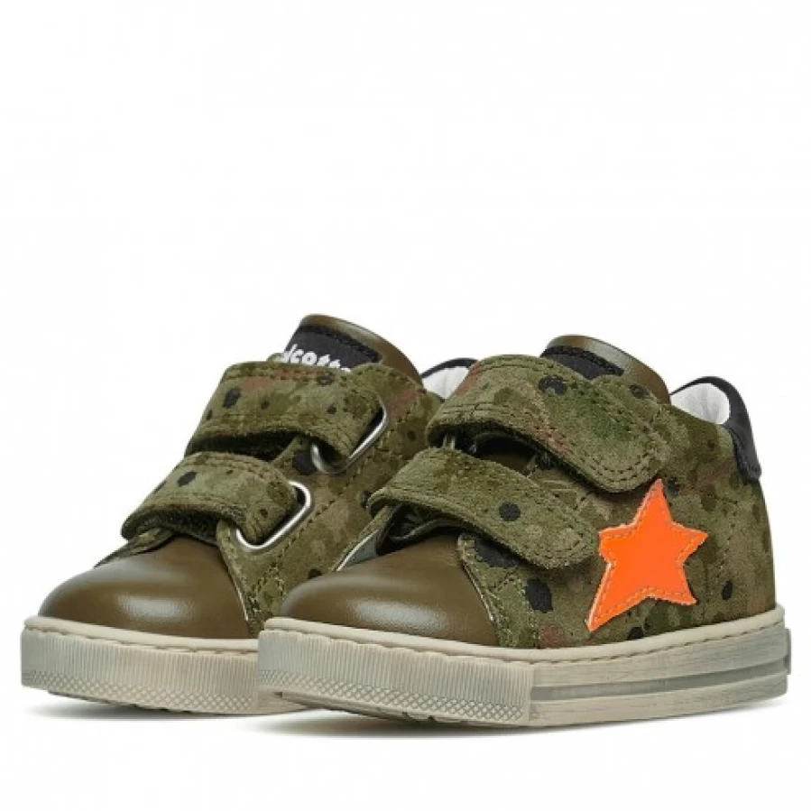 FALCOTTO Sasha VL Brown Leather Suede Casual Sneakers for Men Women